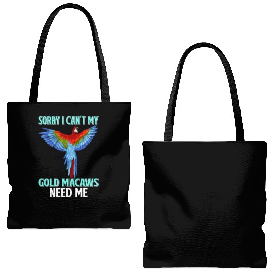 Gold Macaw Ornithologist Enthusiast Gift Tote Bags (AOP)