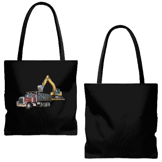 Dump Truck and Excavator Tote Bags (AOP)