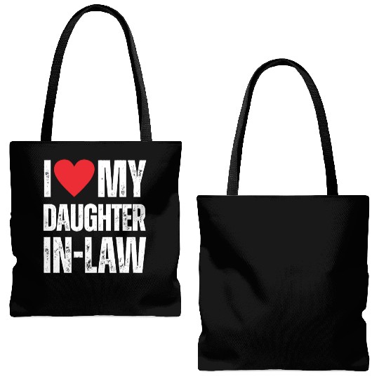 I Love My Daughter in Law Tote Bags (AOP)