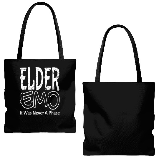 Elder EMO Never A Phase Gothic Tote Bags (AOP)