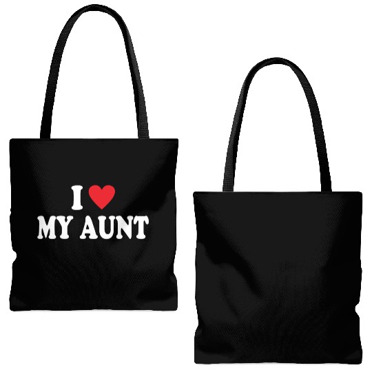 I Love My Aunt Tote Bags (AOP)