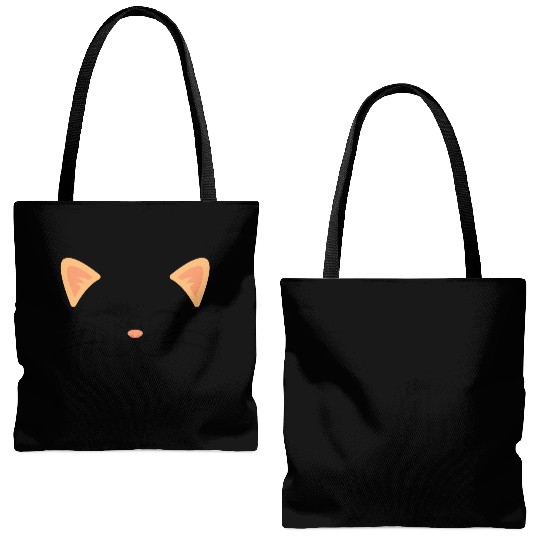 Floating Cat Face Tote Bags (AOP)