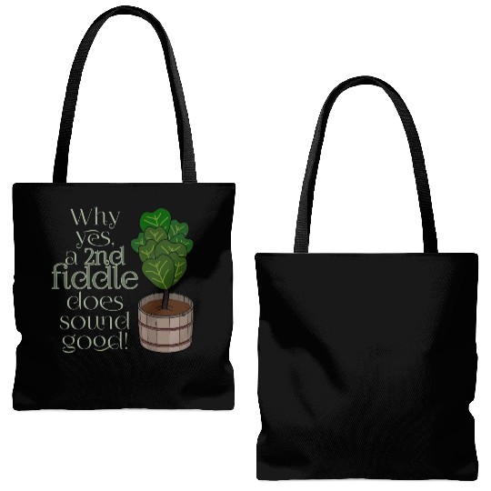 2nd fiddle... leaf fig Tote Bags (AOP)