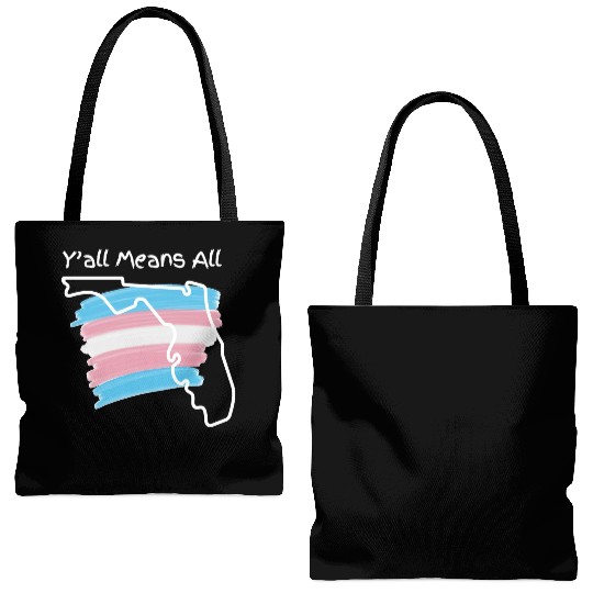 Y'all Means All - Transgender Pride Tote Bags (AOP)