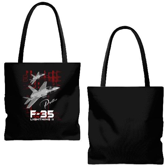 Lockheed Martin F-35 Lightning II Tote Bags (AOP)