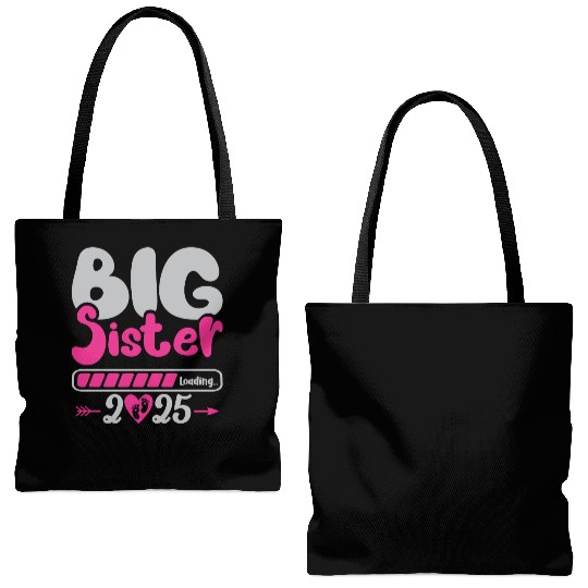 Big Sis loading - Big Sister loading - Pregnancy Tote Bags (AOP)