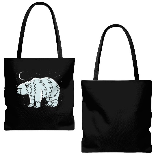 Tribal Polar Bear Indigenous Gift Tote Bags (AOP)