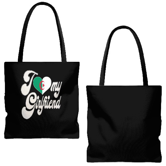 AlgeriaI Love My Algerian Girlfriend Tote Bags (AOP)