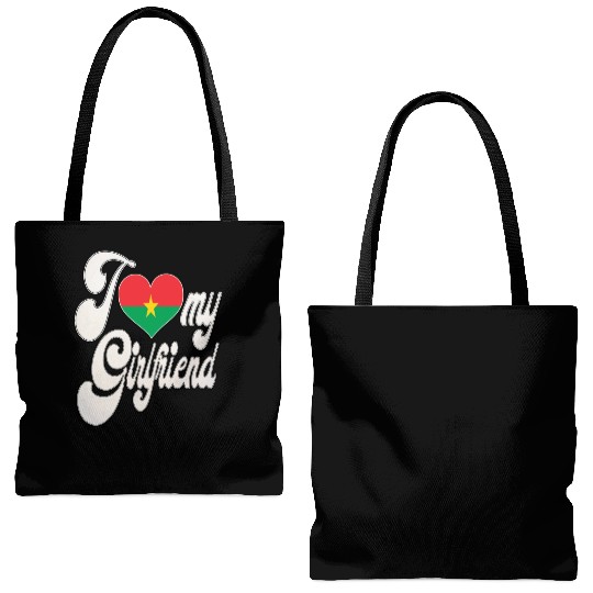 BurkinaI Love My Burkina Faso Girlfriend Tote Bags (AOP)
