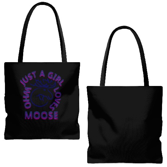 just a girl who loves moose Tote Bags (AOP)