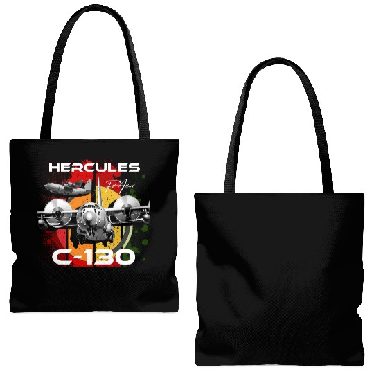 C-130 Hercules Military Aircraft Tote Bags (AOP)