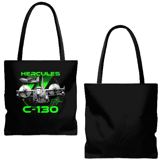 C-130 Hercules Military Aircraft Tote Bags (AOP)
