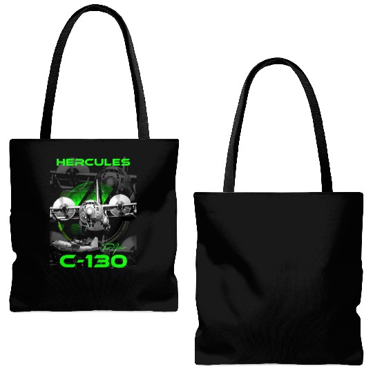 C-130 Hercules Military Aircraft Tote Bags (AOP)