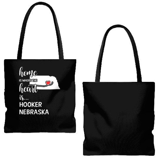 Hooker County Nebraska Is Where My Heart Is Gift Tote Bags (AOP)