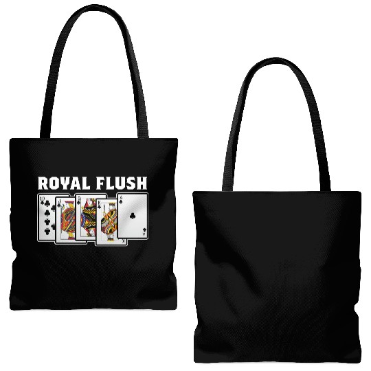 Royal Flush Gambler Or Card Player Gift Tote Bags (AOP)