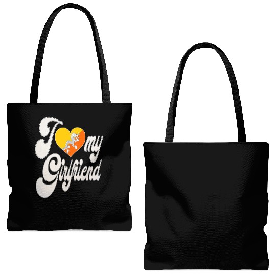 BhutanI Love My Bhutanese Girlfriend Tote Bags (AOP)