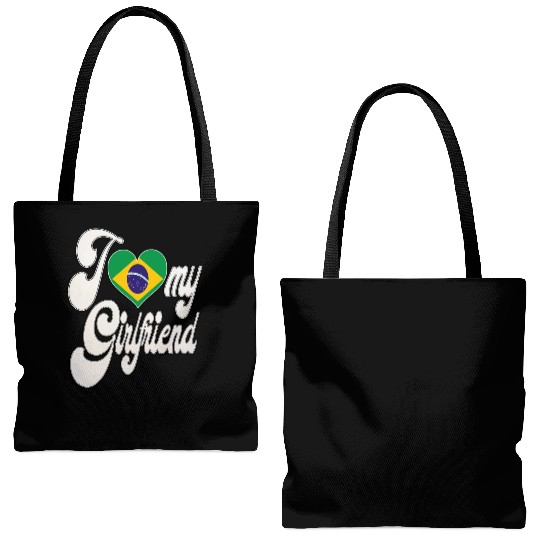 BrazilI Love My Brazilian Girlfriend Tote Bags (AOP)
