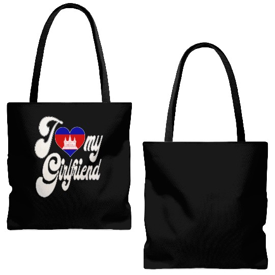 CambodiaI Love My Cambodian Girlfriend Tote Bags (AOP)