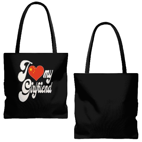 ChinaI Love My Chinese Girlfriend Tote Bags (AOP)