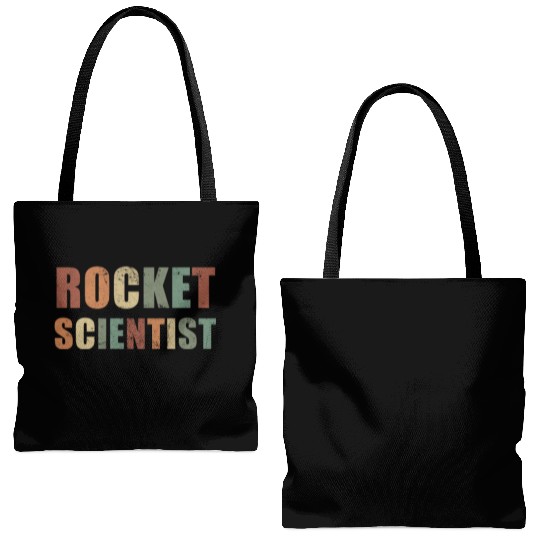 Rocket Scientist Aerospace Engineer Spaceship Tote Bags (AOP)