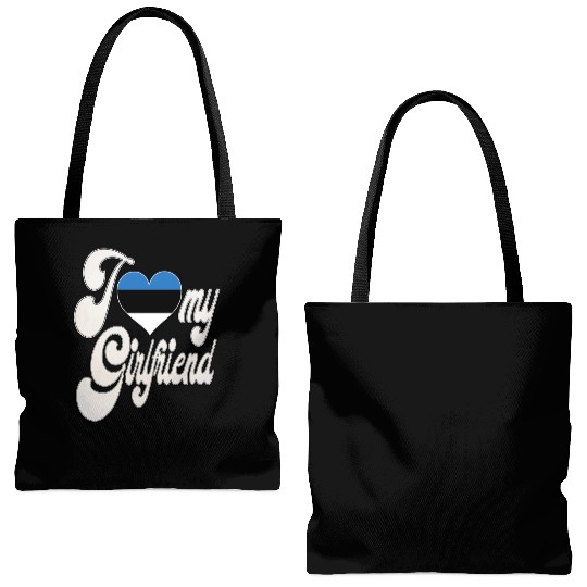EstoniaI Love My Estonian Girlfriend Tote Bags (AOP)