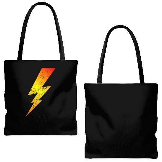 Fire Bolt Lightning | Bolt Graphic Tote Bags (AOP)