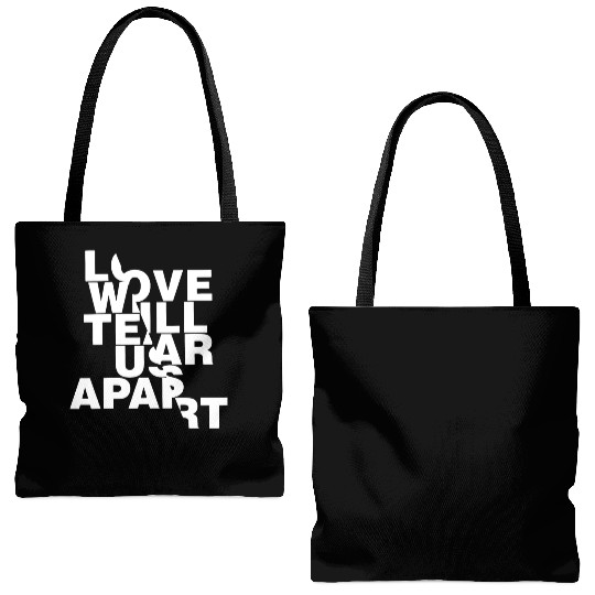 Love Will Tear Us Apart Tote Bags (AOP)