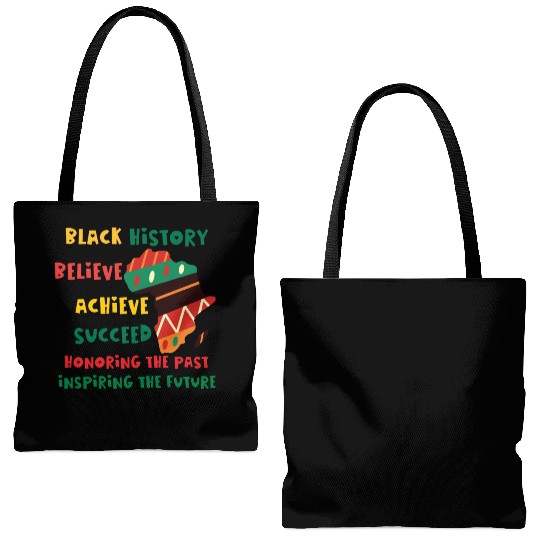 Honoring Past Inspiring Future Black History Month Tote Bags (AOP)