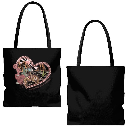 Cupid Find Me A Cowboy Tote Bags (AOP)