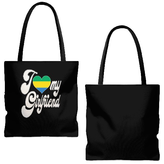 GabonI Love My Gabonese Girlfriend Tote Bags (AOP)