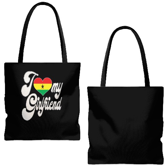 GhanaI Love My Ghanaian Girlfriend Tote Bags (AOP)