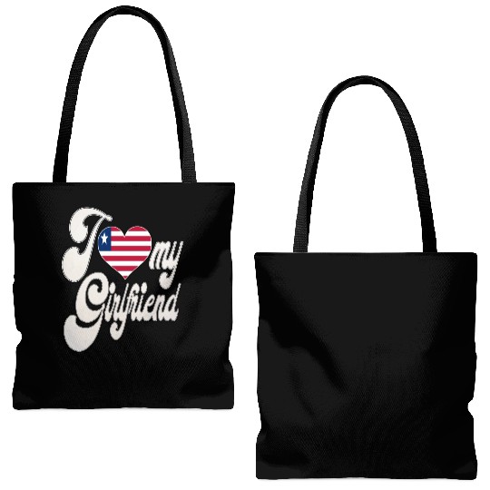LiberiaI Love My Liberian Girlfriend Tote Bags (AOP)