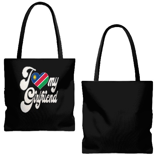 NamibiaI Love My Namibian Girlfriend Tote Bags (AOP)