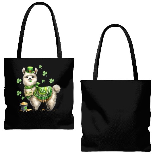 Irish LLama St Patrick Day Tote Bags (AOP)