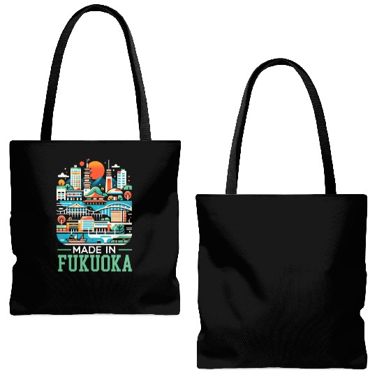 Fukuoka Japan Country Travel Vacation Japanese Tote Bags (AOP)