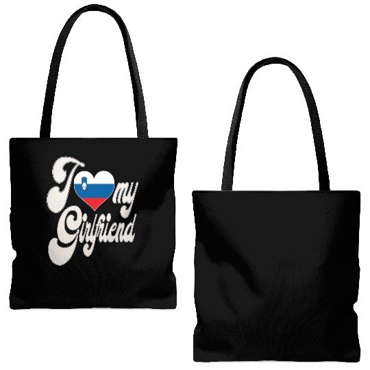 SloverniaI Love My Slovenian Girlfriend Tote Bags (AOP)