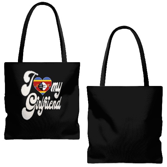 SwazilandI Love My Swazi Girlfriend Tote Bags (AOP)