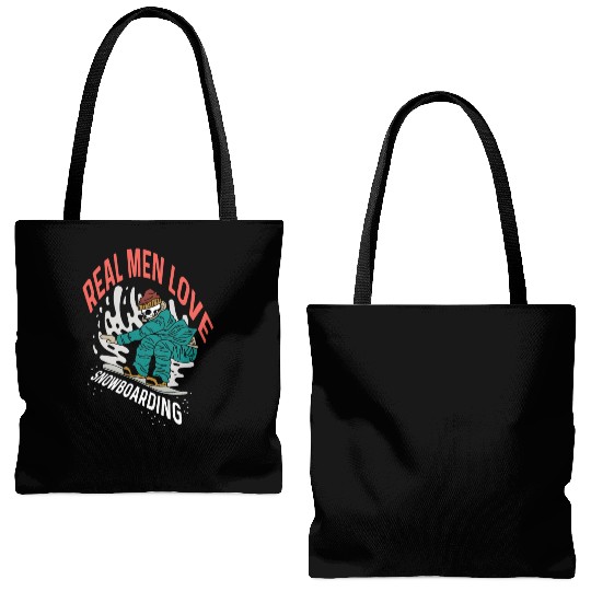 Love Snowboarding Snowboarder Gift Tote Bags (AOP)