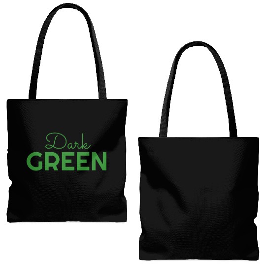 dark green color Tote Bags (AOP)