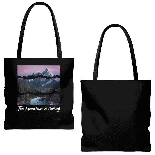 the mountain is calling Tote Bags (AOP)