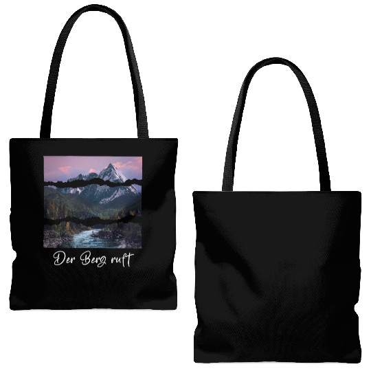 the mountain is calling Tote Bags (AOP)