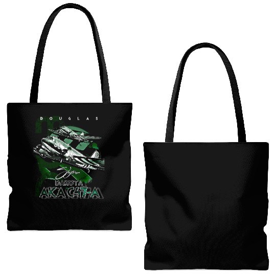 Douglas AKA C-47 Dakota Skytrain Military Version Tote Bags (AOP)