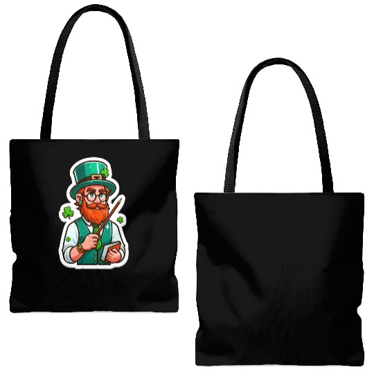 Irish bearded teacher, funny st patricks day Tote Bags (AOP)