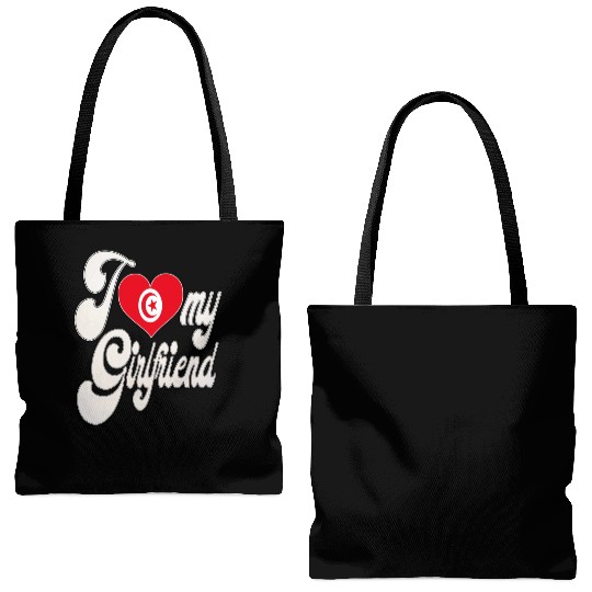 TunisiaI Love My Tunisia Girlfriend Tote Bags (AOP)