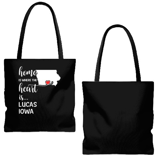 Lucas County Iowa Is Where My Heart Is Gift Tote Bags (AOP)