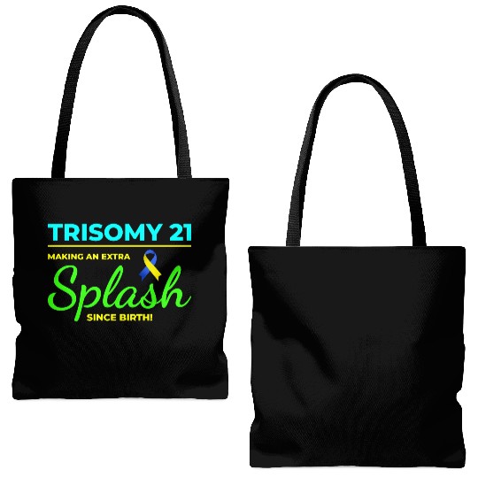 Down Syndrome Awareness Trisomy 21 Splash Tote Bags (AOP)