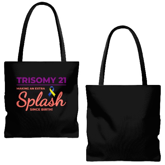 Down Syndrome Awareness Trisomy 21 Splash Tote Bags (AOP)