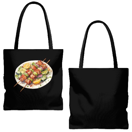Greek Chicken Souvlaki Tote Bags (AOP)