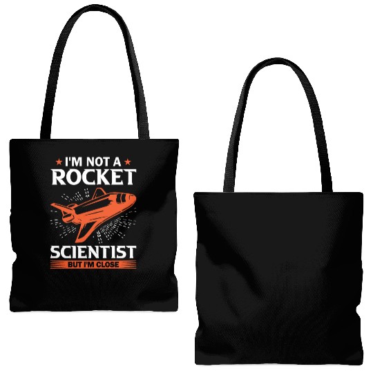 Space Engineer Rocket Scientist But I'm Close Tote Bags (AOP)