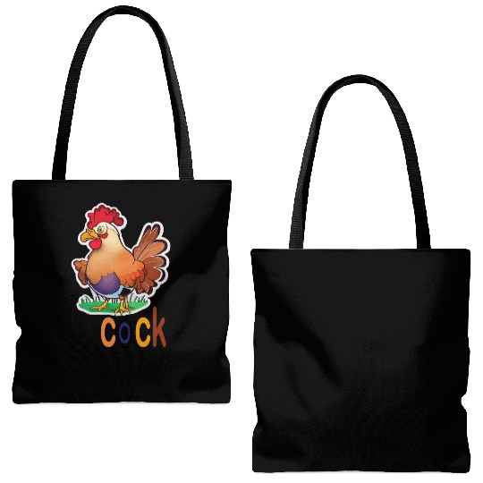 cute cock animal Tote Bags (AOP)